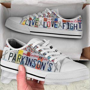 Parkinson s Shoes Live Love Fight License Plates Low Top Shoes Gift For Survious 1 ss30ac.jpg