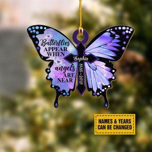 Personalised Christmas Ornament Butterflies Appear When Angels Are Near Printed Wood Ornaments Christmas Ornaments 2023 2 jrqjek.jpg