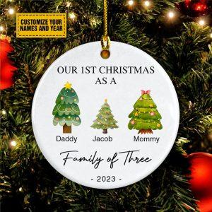 Personalised Christmas Ornament, Our 1st Christmas As…