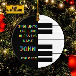 Personalised Christmas Ornament, Sing Unto the Lord,…