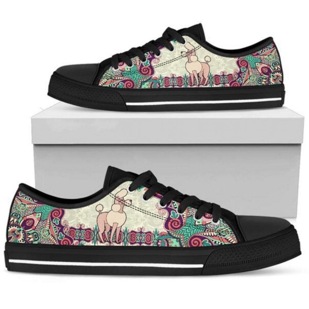Poodle Dog Lover’s Low Top Shoes Step Out in Poodle Passion, Gift For Dog Lover
