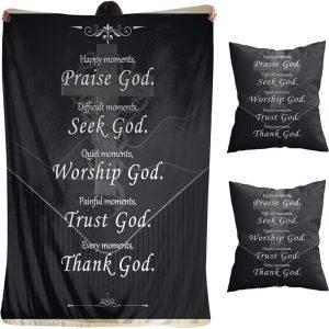 Praise God Seek God Worship God Christian Quilt Blanket Christian Blanket Gift For Believers 1 sdh91i.jpg