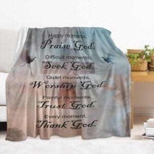 Praise God Seek God Worship God Thank God Christian Quilt Blanket Christian Blanket Gift For Believers 2 uwl2z9.jpg