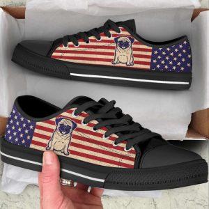 Pug Dog USA Flag Low Top Shoes Canvas Sneakers Casual Shoes Gift For Dog Lover 2 p2r1c3.jpg