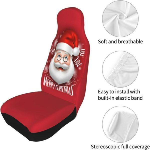 Santa Claus Christmas Car Seat Covers Vehicle Front Seat Covers, Christmas Car Seat Covers