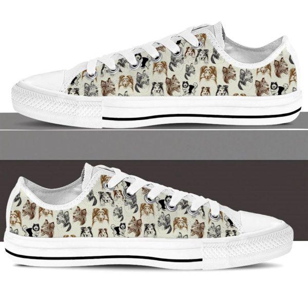 Shetland Sheepdog Low Top Shoes, Gift For Dog Lover