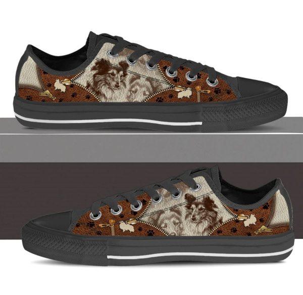 Shetland Sheepdog Low Top Shoes Sneaker, Gift For Dog Lover