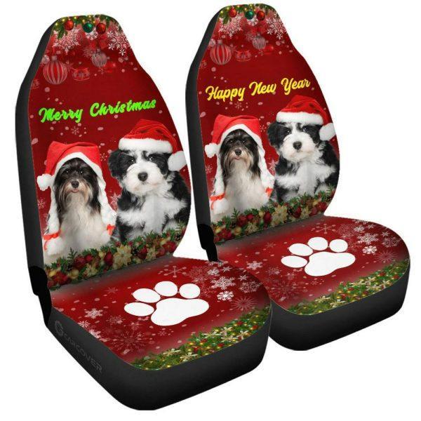 Shih Tzu Christmas Car Seat Covers Custom Car Accessories, Christmas Car Seat Covers