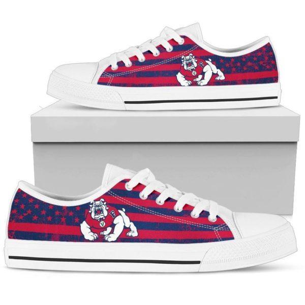 Shop Stylish Fresno State Bulldogs Low Top Shoes, Gift For Dog Lover