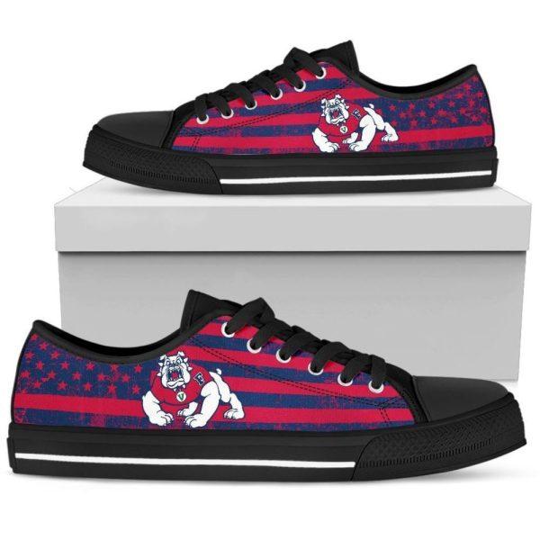 Shop Stylish Fresno State Bulldogs Low Top Shoes, Gift For Dog Lover
