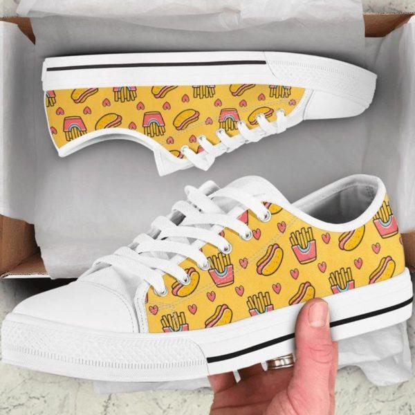 Spice Up Your Style with Hot Dog Low Top Shoes, Gift For Dog Lover