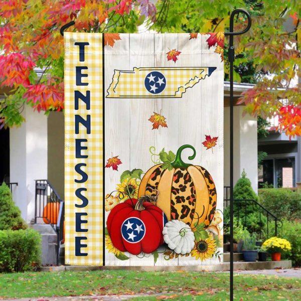 Tennessee State Fall Thanksgiving Pumpkins Flag – Thanksgiving Flag Outdoor Decoration