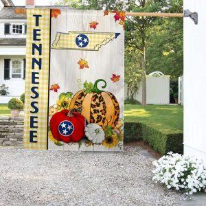 Tennessee State Fall Thanksgiving Pumpkins Flag 2