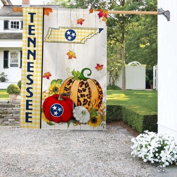 Tennessee State Fall Thanksgiving Pumpkins Flag – Thanksgiving Flag Outdoor Decoration