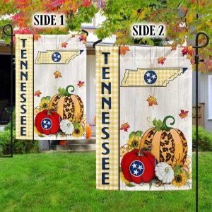 Tennessee State Fall Thanksgiving Pumpkins Flag 4