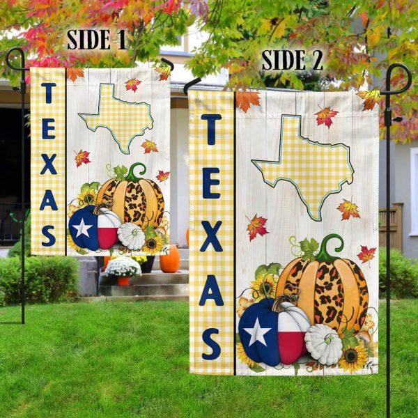 Texas Fall Thanksgiving Pumpkins Flag – Thanksgiving Flag Outdoor Decoration