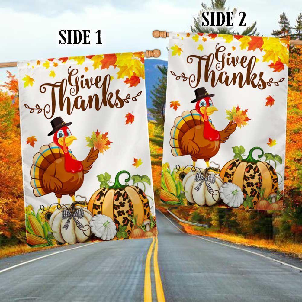 Thanksgiving Day Turkey Pumpkin Flag – Thanksgiving Flag Outdoor Decoration