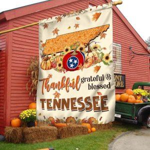 Thanksgiving Tennessee Flag Thankful Grateful And Blessed…