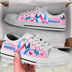 Thyroid Cancer Shoes Awareness Ribbon Shortcut Low…
