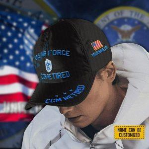 US Air Force Baseball Caps CCM Retired Custom Air Force Hats Personalized Name And Rank Veterans Gifts For Military Personnel 5 pxu0x5.jpg
