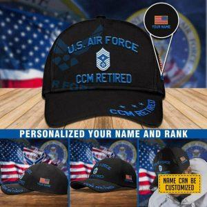 US Air Force Baseball Caps CCM Retired Custom Air Force Hats Personalized Name And Rank Veterans Gifts For Military Personnel 6 bplgmg.jpg
