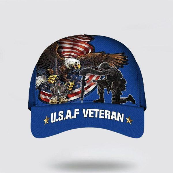 US Air Force Baseball Caps Eagle With Rifle And Kneeling Soldier Combat Boots American Flag, Hats For Veterans, Gifts For Military Personnel