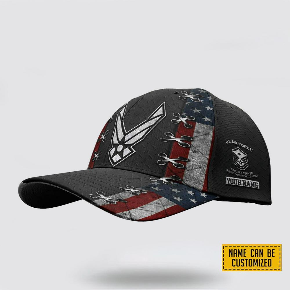 US Air Force Baseball Caps Proudly Served, Custom Air Force Hats, Personalized Name And Rank Veterans, Gifts For Military Personnel US Air Force Baseball Caps Proudly Served, Custom Air Force Hats, Personalized Name And Rank Veterans, Gifts For Military Personnel