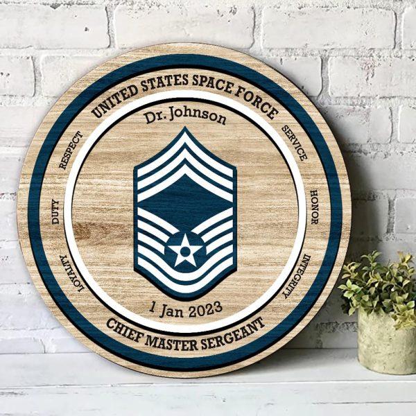 US Air Force Wood Sign United States Air Force Chief Master Sergeant, Custom Name And Rank Year Veterans, Gifts For Military Personnel