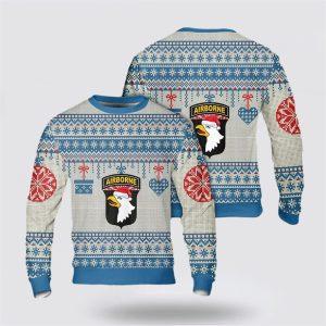 US Army 101st Airborne Division Christmas Sweater 3D, Christmas Gift For Military Personnel