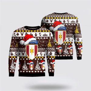 US Army 44th Medical Brigade (Airborne) Christmas AOP Sweater, Christmas Gift For Military Personnel