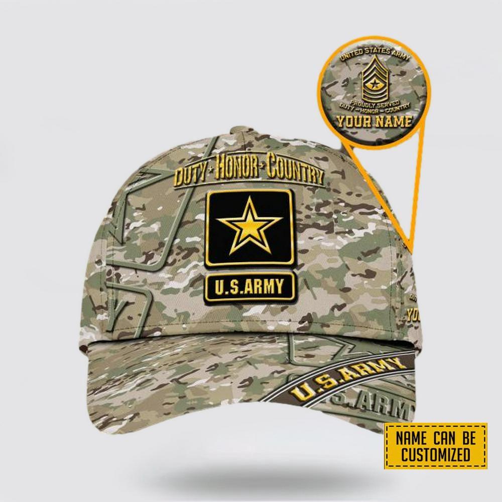 US Army Baseball Caps Proudly Served, Custom Army Hats, Personalized Name Veterans, Gifts For Military Personnel