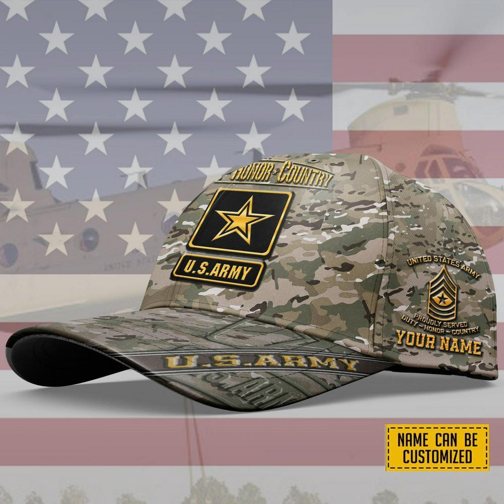 US Army Baseball Caps Proudly Served, Custom Army Hats, Personalized Name Veterans, Gifts For Military Personnel