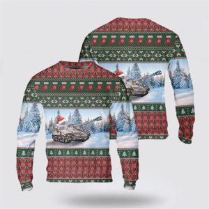 US Army M109A6 Paladin Christmas AOP Sweater, Christmas Gift For Military Personnel
