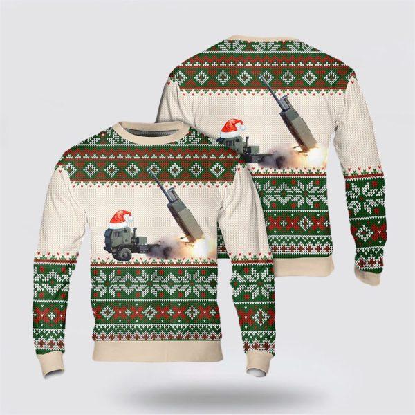 US Army M142 HIMARS Christmas Sweater 3D, Christmas Gift For Military Personnel