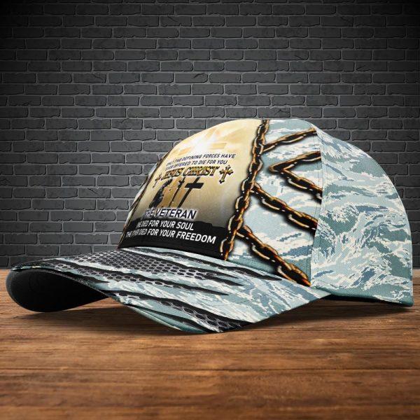 US Army Veteran Jesus Christ And The Veterans Baseball Cap, For Veterans, Gifts For Military Personnel