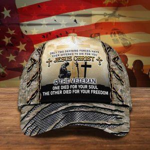 US Army Veteran Jesus Died For Your Soul Veteran Died For Your Freedom Baseball Cap For Veterans Gifts For Military Personnel 1 uss80m.jpg