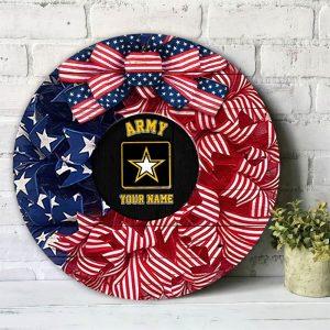 4TH OF July Army Woodsign Custom Name 3