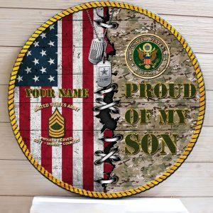 US Army Wood Sign Proud Of My…
