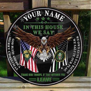 US Army Wood Sign An Old Veteran And His Commander In Chief Live Here 2