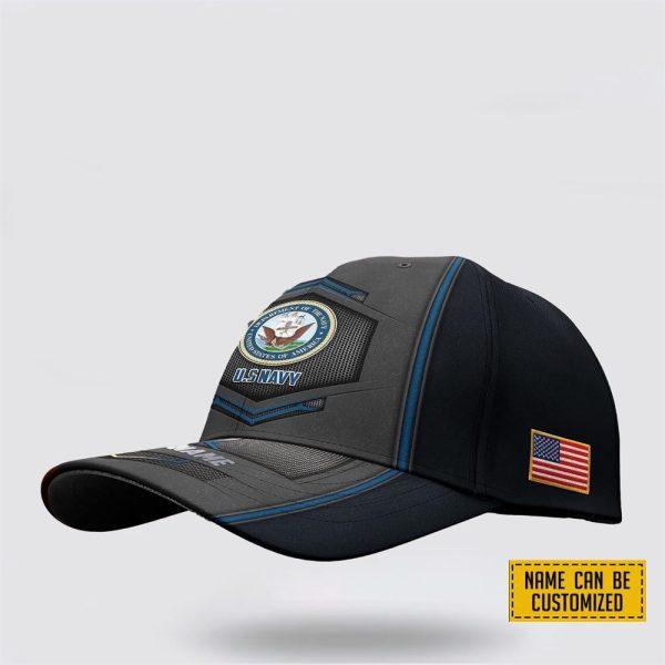 US Navy Baseball Caps Digital Camo Department Of The Navy Veterans, Personalized Name Navy Hats, Gifts For Military Personnel