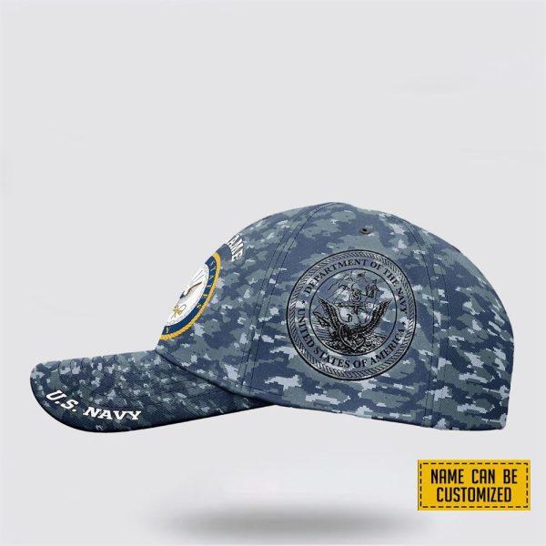 US Navy Baseball Caps Embroidered Logo Unted States Navy Veterans, Personalized Name Navy Hats, Gifts For Military Personnel