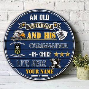 US Navy Wood Sign Personalized Your Name And Rank 2