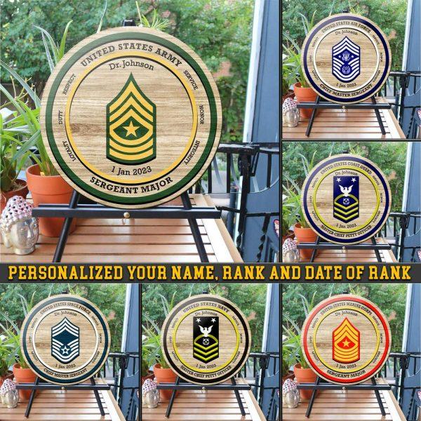US Navy Wood Sign United States Navy Master Chief Petty Officer, Personalized Name And Rank Year Veterans, Gifts For Military Personnel