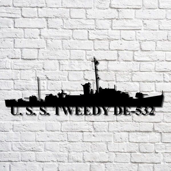 Us Navy Metal Sign, Veteran Signs, USS Tweedy De532 Navy Ship Metal Art, Metal Sign, Metal Sign Decor, Metal Navy Signs