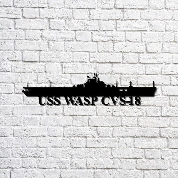Us Navy Metal Sign, Veteran Signs, USS Wasp CVS18 Navy Ship Metal Sign, Metal Sign, Metal Sign Decor, Metal Navy Signs