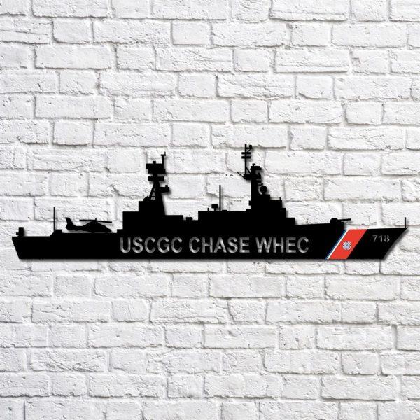 Us Navy Metal Sign, Veteran Signs, Uscgc Chase Whec 718 Navy Ship Metal Art, Metal Sign, Metal Sign Decor, Metal Navy Signs