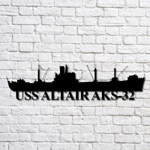 Us Navy Metal Sign, Veteran Signs, Uss Altair Aks32 Navy Ship Metal Art, Metal Sign, Metal Sign Decor, Metal Navy Signs