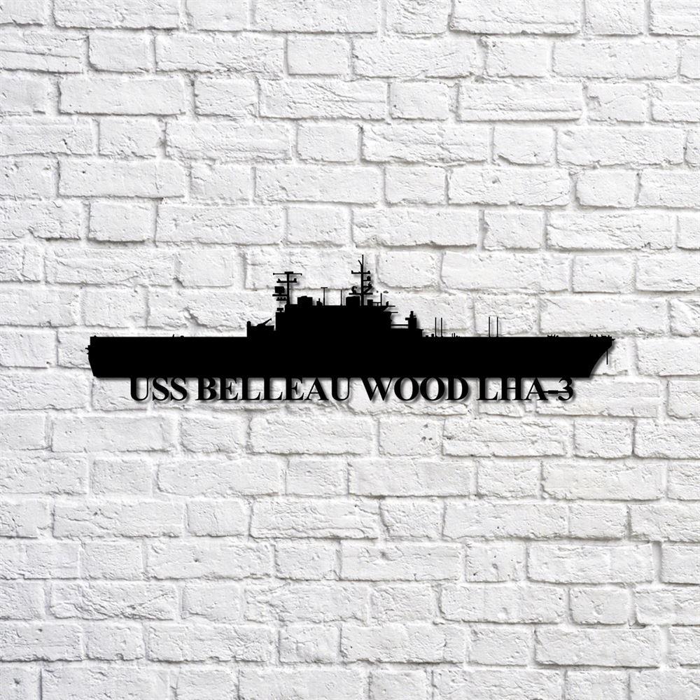 Us Navy Metal Sign, Veteran Signs, Uss Belleau Wood Lha3 Navy Ship Metal Sign, Metal Sign, Metal Sign Decor, Metal Navy Signs