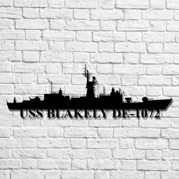 Us Navy Metal Sign, Veteran Signs, Uss Blakely De1072 Navy Ship Metal Art, Metal Sign, Metal Sign Decor, Metal Navy Signs