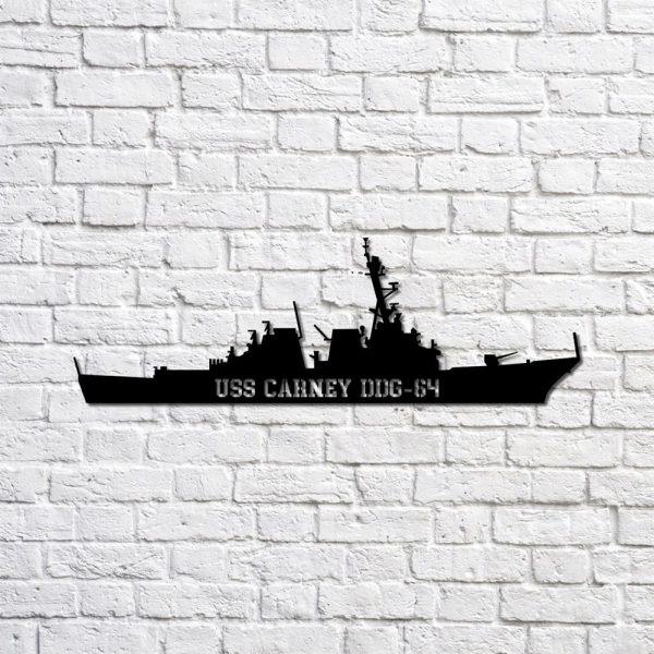 Us Navy Metal Sign, Veteran Signs, Uss Carney Ddg84 Navy Ship Metal Sign, Metal Sign, Metal Sign Decor, Metal Navy Signs